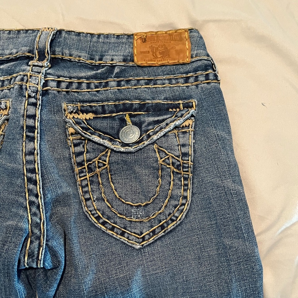 True Religion Blue Flare & Wide Leg Jeans - Picture 8 of 16
